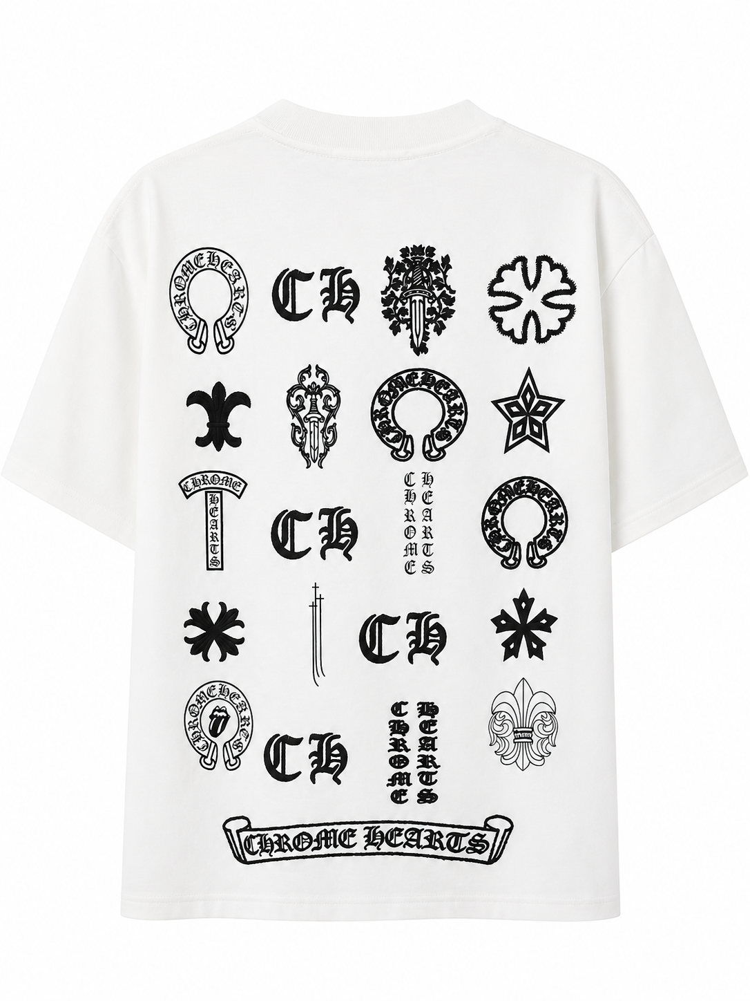 Chrome Hearts logo Metal white t-shirt