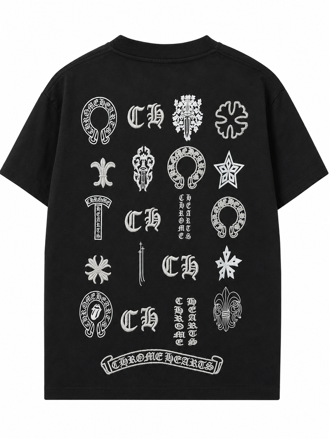 Chrome Hearts logo Metal black t-shirt