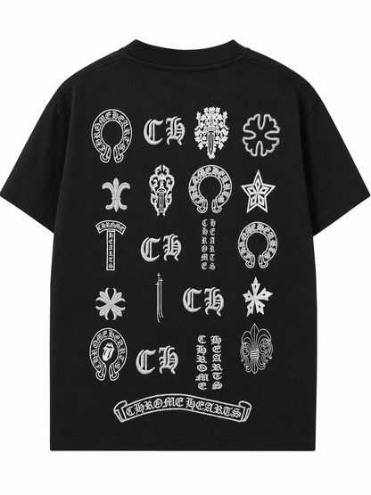 Chrome Hearts logo Metal black t-shirt
