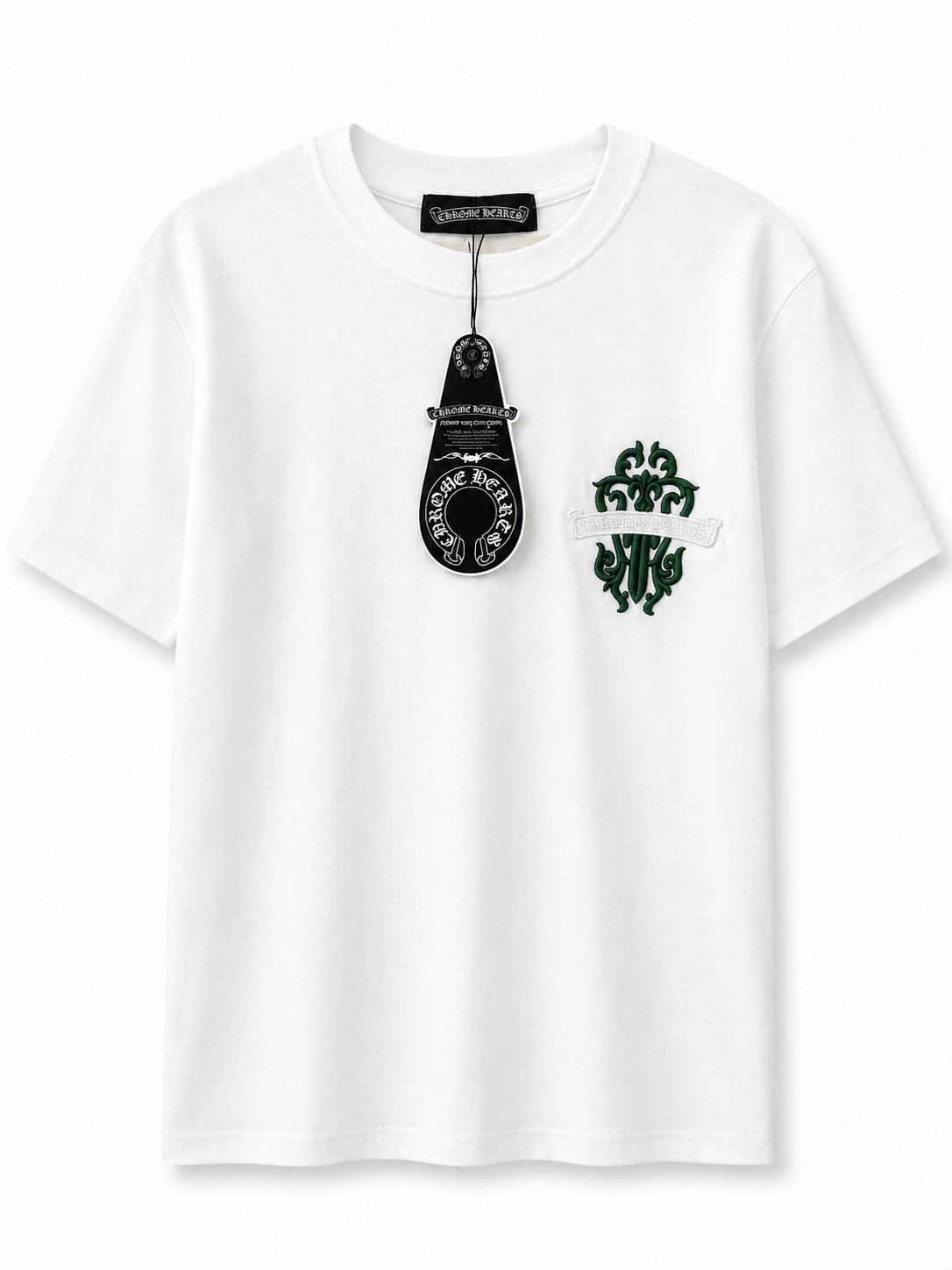 Chrome Hearts logo needlework white t-shirt