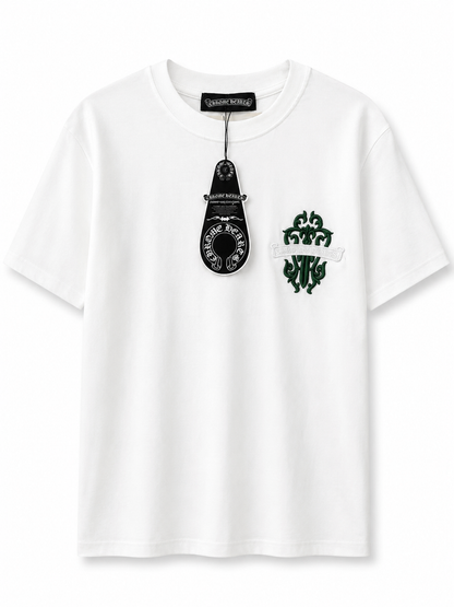 Chrome Hearts logo needlework white t-shirt