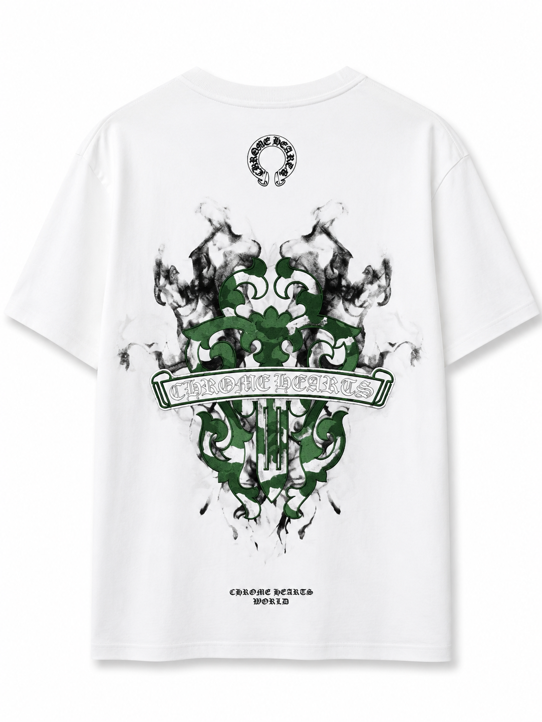 Chrome Hearts logo needlework white t-shirt