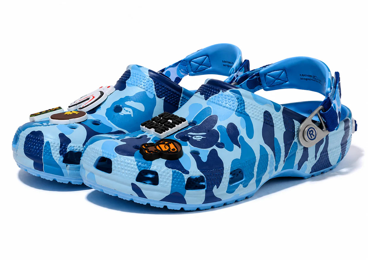 BAPE Bathing Ape x CROCS  Blue Camo