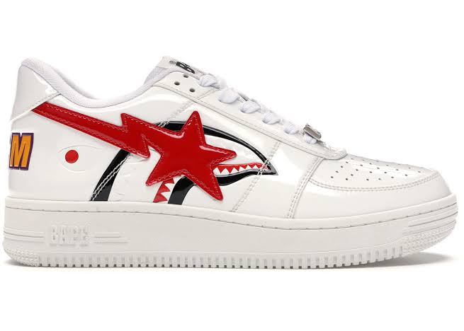 Bathing Ape Bape Sta Low white Shark