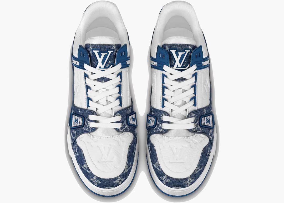 Louis Vuitton LV Trainer Monogram Denim White Blue