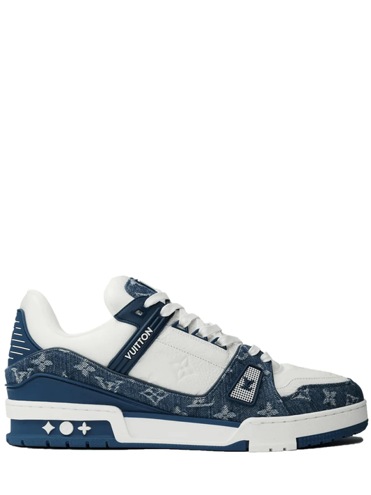 Louis Vuitton LV Trainer Monogram Denim White Blue